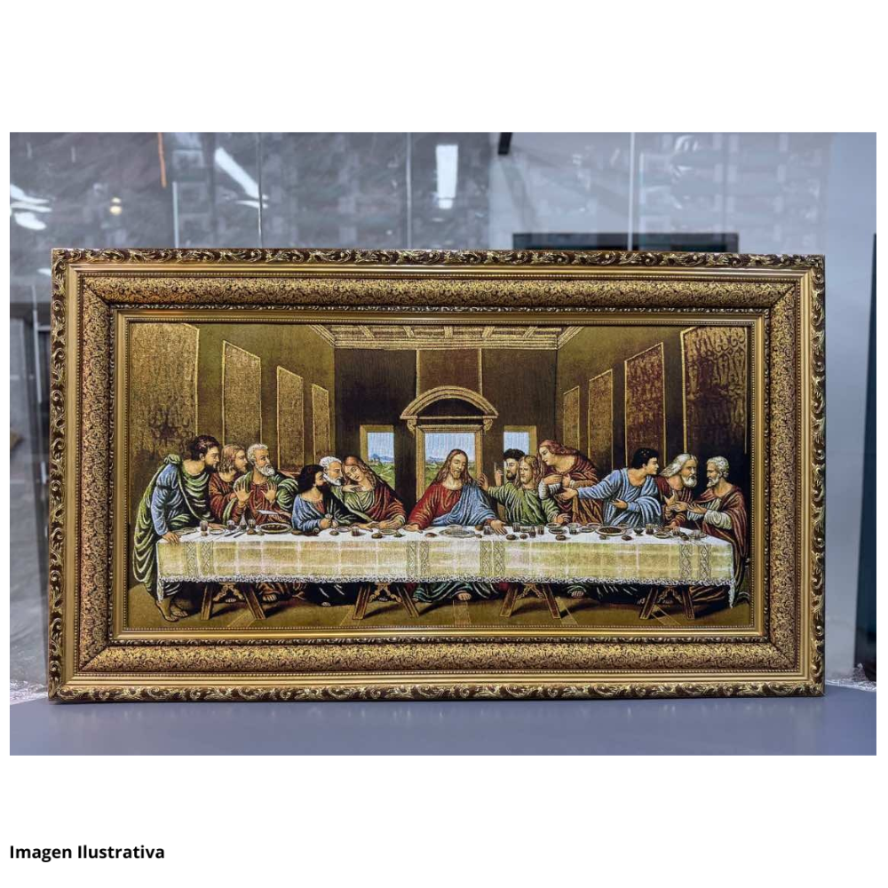 CUADRO ULTIMA CENA MARCO BARROCO DORADO [PAGA AL RECIBIR]