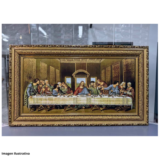 CUADRO ULTIMA CENA MARCO BARROCO DORADO [PAGA AL RECIBIR]