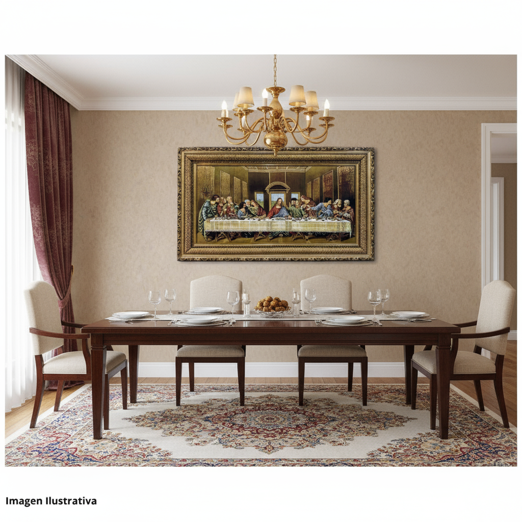 CUADRO ULTIMA CENA MARCO BARROCO DORADO [PAGA AL RECIBIR]