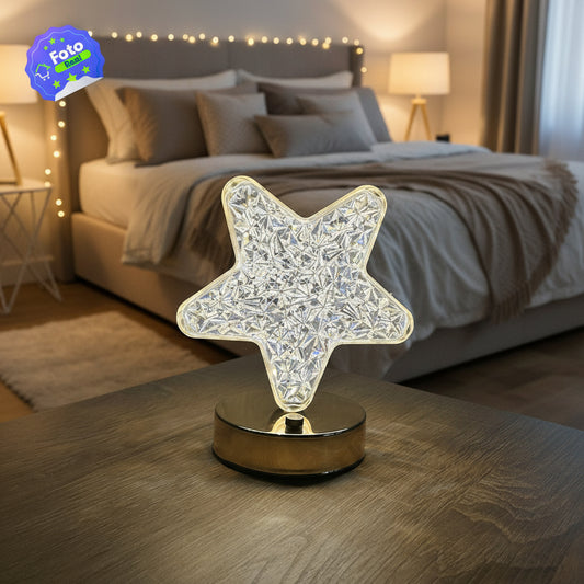 LAMPARA TACTIL EFECTO CRISTAL MESA LCL ESTRELLA [PAGA AL RECIBIR]