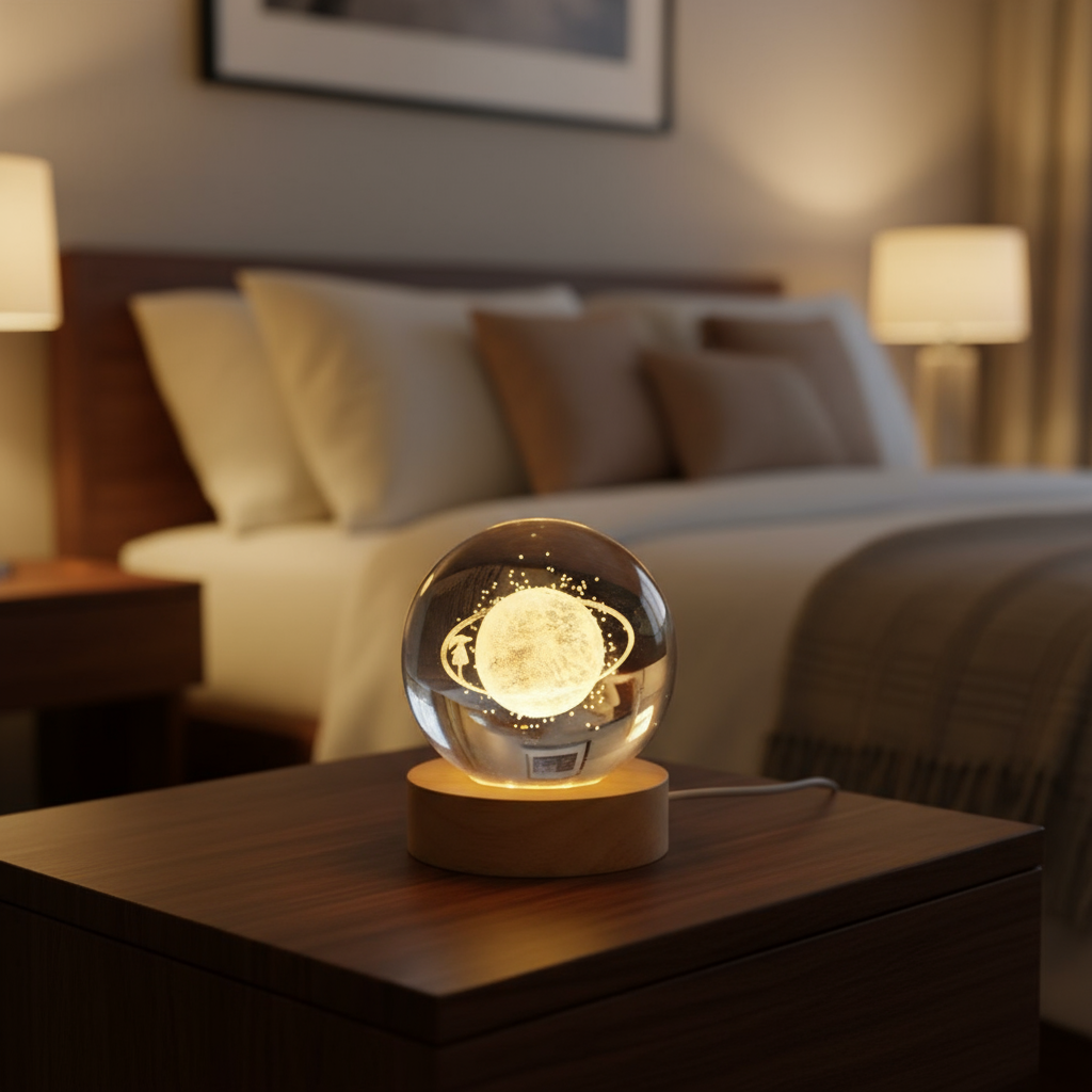 LAMPARA DORMITORIO ESFERA LUNA [PAGA AL RECIBIR]